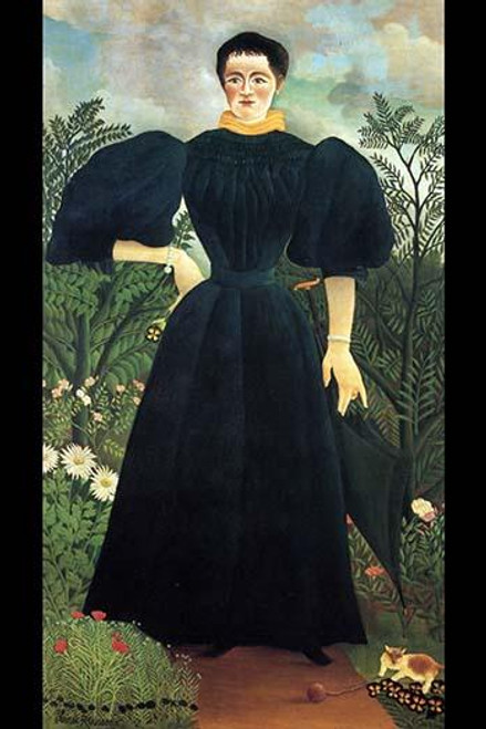 Portrait of a Woman.  High quality vintage art reproduction by Buyenlarge.  One of many rare and wonderful images brought forward in time.  I hope they bring you pleasure each and every time you look at them. Poster Print by Henri Rousseau - Item # V