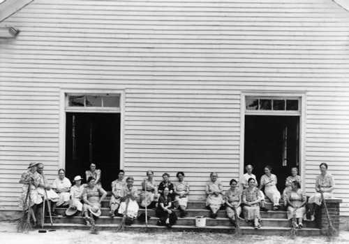 Rural Church, 1939. /Nwomen Of The Congregation Of Wheeley'S Church On The Steps With Brooms And Buckets On Annual Clean Up Day In Gordonton, North Carolina. Photograph By Dorothea Lange, July 1939. Poster Print by Granger Collection - Item # VARGRC0 Rural Church, 1939. /Nwomen Of The Congregation Of Wheeley'S Church On The Steps With Brooms And Buckets On Annual Clean Up Day In Gordonton, North Carolina. Photograph By Dorothea Lange, July 1939. Poster Print by Granger Collection - Item # VARGRC0