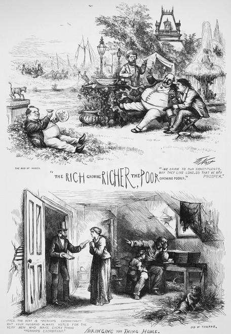 Nast: Tweed Ring Cartoon. /N'The Tammany Lords And Their Constituents.' One Of Thomas Nast'S Vitriolic Attacks On William M. 'Boss' Tweed And The Tweed Ring Published Shortly Before The New York State And Municipal Elections Of 1871. Poster Print by Nast: Tweed Ring Cartoon. /N'The Tammany Lords And Their Constituents.' One Of Thomas Nast'S Vitriolic Attacks On William M. 'Boss' Tweed And The Tweed Ring Published Shortly Before The New York State And Municipal Elections Of 1871. Poster Print by