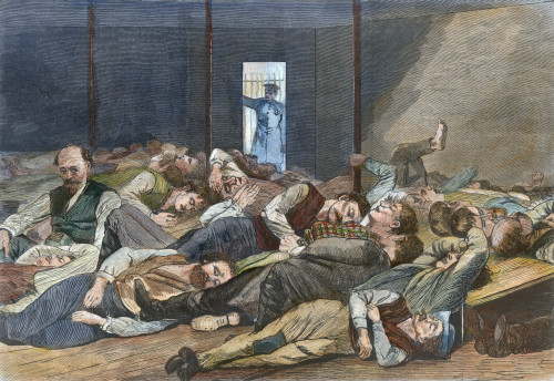 Nyc: Homeless, 1874. /Nstation-House Lodgers. Some Of New York City'S Homeless Poor Spending The Night In The Basement Of The 17Th Precinct Police Station. After A Drawing By Winslow Homer, 1874. Poster Print by Granger Collection - Item # VARGRC0009