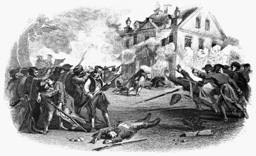 Battle Of Germantown, 1777. /Nthe American Attack On The House Of Benjamin Chew, A British Stronghold During The Battle Of Germantown, Pennsylvania, 3-4 October 1777. Steel Engraving, 19Th Century. Poster Print by Granger Collection - Item # VARGRC00