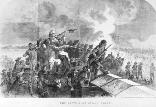 Battle Of Stony Point, 1779. /Ncontinental Army Soldiers Under General Anthony Wayne Surprising And Capturing The British Garrison At Stony Point, New York, On 16 July 1779. American Engraving, 19Th Century. Poster Print by Granger Collection - Item