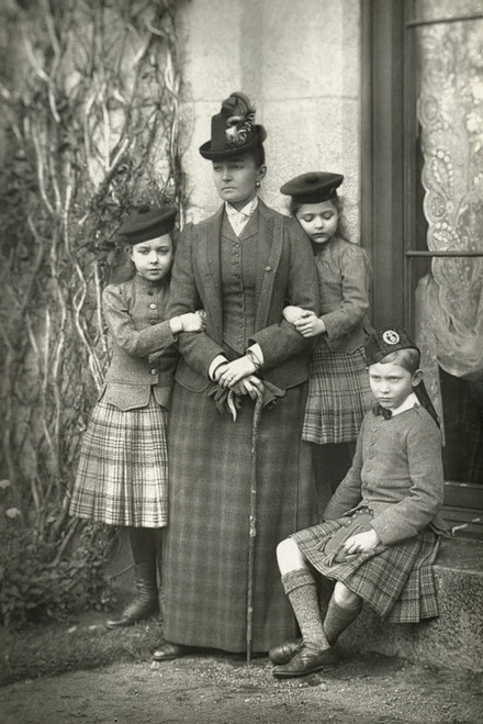 Princess Louise (1860-1917). /Nprincess Louise Margaret Of Prussia, Duchess Of Connaught And Strathearn. With Her Children, Princess Margaret, Princess Patricia Of Connaught, And Prince Arthur Of Connaught. Photograph By W. & D. Downey, C1893. Poster