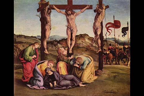 Crucifixion .  High quality vintage art reproduction by Buyenlarge.  One of many rare and wonderful images brought forward in time.  I hope they bring you pleasure each and every time you look at them. Poster Print by Luca Signorelli - Item # VARBLL0