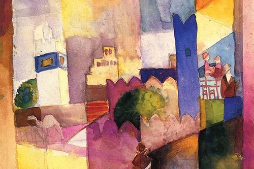 Kairouan  .  High quality vintage art reproduction by Buyenlarge.  One of many rare and wonderful images brought forward in time.  I hope they bring you pleasure each and every time you look at them. Poster Print by August Macke - Item # VARBLL058725
