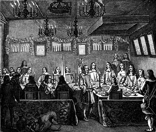 Charles Ii (1630-1685). /Nking Of Great Britain And Ireland, 1660-1685. Banquet At Whitehall Given In Honor Of The King On His Entry Into London, England, On 29 May 1660. Contemporary Dutch Engraving. Poster Print by Granger Collection - Item # VARGR