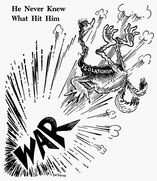 Cartoon: World War Ii. /N'He Never Knew What Him.' American