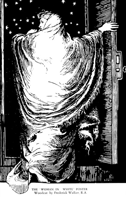 Collins: 'Woman In White'. /Nfrederick Walker'S Famous Poster That Advertised The Theatrical Production Of William Wilkie Collins' 'The Woman In White' At The Olympic Theatre, London, England, In 1871. Poster Print by Granger Collection - Item # VARG