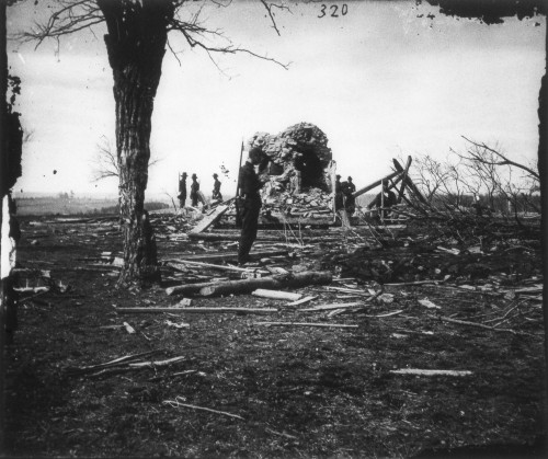 Civil War: Bull Run, 1861. /Nruins Of Mrs. Judith Henry'S House At Bull Run, Virginia. Photographed In March 1862 By George N. Barnard Following The Evacuation Of Centreville And Manassas By Confederate Troops After The First Battle Of Bull Run. Post