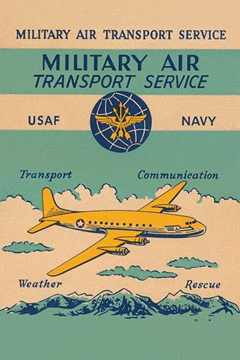 Matchbook covers bore many designs from advertising to mementos.  This cover was for the US military, particularly the Air Force and Navy.  It featured an airplane for transport, communication, rescue, and weather. Poster Print by unknown - Item # VA