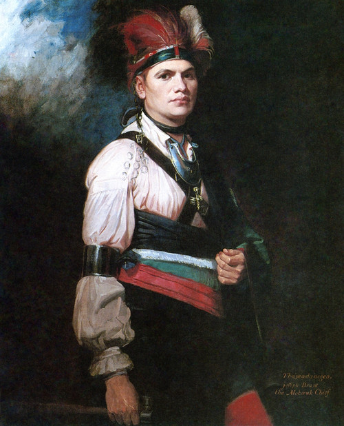 Joseph Brant (1742-1807). /Nnative American Name: Thayendanegea. Mohawk Native American Chief Who Served In The French And Indian War, Pontiac'S Rebellion, And The American Revolutionary War. Oil On Canvas, 1776, By George Romney. Poster Print by Gra Joseph Brant (1742-1807). /Nnative American Name: Thayendanegea. Mohawk Native American Chief Who Served In The French And Indian War, Pontiac'S Rebellion, And The American Revolutionary War. Oil On Canvas, 1776, By George Romney. Poster Print by Gra