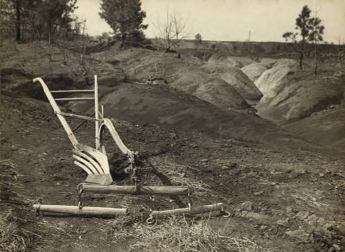 An Idle Plow On Farm Land Adjacent To Eroded Land In Jackson County Alabama. The New Deal Established Agricultural Education Programs To Teach Farmers To Avoid Land Destroying Practices. April 1937 Photo By Arthur Rothstein. History ( - Item # VAREVC