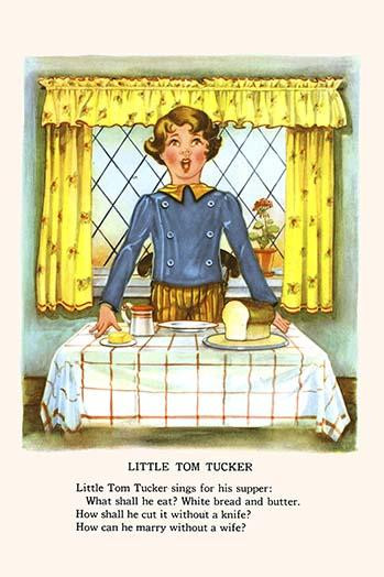 Little Tom Tucker.  High quality vintage art reproduction by Buyenlarge.  One of many rare and wonderful images brought forward in time.  I hope they bring you pleasure each and every time you look at them. Poster Print by Bird & Haumann - Item # VAR