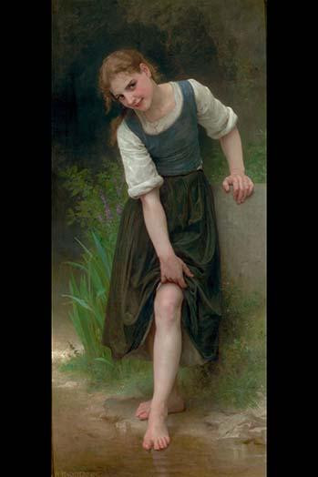 The Ford.  High quality vintage art reproduction by Buyenlarge.  One of many rare and wonderful images brought forward in time.  I hope they bring you pleasure each and every time you look at them. Poster Print by William Bouguereau - Item # VARBLL05