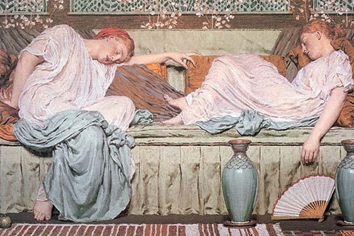 Apples.  High quality vintage art reproduction by Buyenlarge.  One of many rare and wonderful images brought forward in time.  I hope they bring you pleasure each and every time you look at them. Poster Print by Albert Joseph Moore - Item # VARBLL058