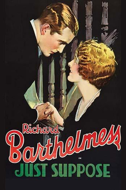 Couple in Romantic setting.  High quality vintage art reproduction by Buyenlarge.  One of many rare and wonderful images brought forward in time.  I hope they bring you pleasure each and every time you look at them. Poster Print by Unknown - Item # V