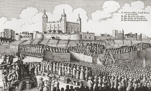 Execution Of Strafford, 12 May 1641. Thomas Wentworth, 1St Earl Of Strafford, 1593 To 1641. English Statesman And Supporter Of King Charles I. From The Book Short History Of The English People By J.R. Green Published London 1893. PosterPrint - Item #