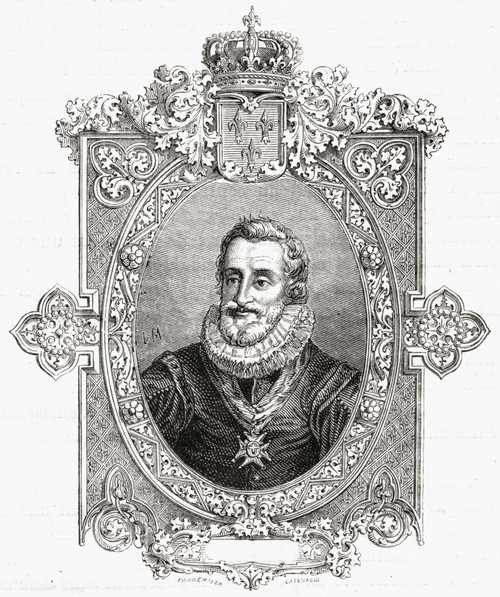 Henry Iv, Aka Henry Of Navarre Or Bourbon, 1553-1610, King Of Navarre (As Henry Iii) 1572-89. First Bourbon King Of France, 1589-1610.Engraved By Pannemaker-Ligny After H Catenaggi. From Histoire De La Revolution Francaise By Louis Blanc. PosterPrint Henry Iv, Aka Henry Of Navarre Or Bourbon, 1553-1610, King Of Navarre (As Henry Iii) 1572-89. First Bourbon King Of France, 1589-1610.Engraved By Pannemaker-Ligny After H Catenaggi. From Histoire De La Revolution Francaise By Louis Blanc. PosterPrint