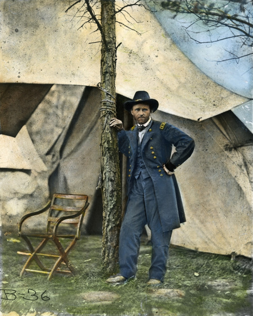 Ulysses S. Grant (1822-1885). 18Th President Of The United States. /Nas Commander Of The Union Armies At City Point, Virginia, During The Siege Of Petersburg, Virginia, During The American Civil War. Oil Over Photograph, 1864. Poster Print by Granger