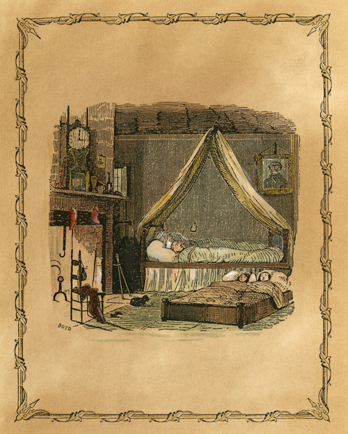 Night Before Christmas. /N'Twas The Night Before Christmas When All Through The House Not A Creature Was Stirring, Not Even A Mouse.' Illustration By T.C. Boyd For An 1848 Edition Of Clement Clarke Moore'S Poem, 'A Visit From St Nicholas.' Poster Pri Night Before Christmas. /N'Twas The Night Before Christmas When All Through The House Not A Creature Was Stirring, Not Even A Mouse.' Illustration By T.C. Boyd For An 1848 Edition Of Clement Clarke Moore'S Poem, 'A Visit From St Nicholas.' Poster Pri