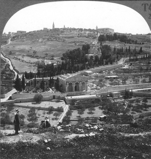 Mount Of Olives. /Nview Of The Garden Of Gethsemane And Mount Of Olives With The Church Of All Nations And The Russian Orthodox Church Of Saint Mary Magdalene (Top), East Jerusalem. Stereograph, C1920. Poster Print by Granger Collection - Item # VARG Mount Of Olives. /Nview Of The Garden Of Gethsemane And Mount Of Olives With The Church Of All Nations And The Russian Orthodox Church Of Saint Mary Magdalene (Top), East Jerusalem. Stereograph, C1920. Poster Print by Granger Collection - Item # VARG
