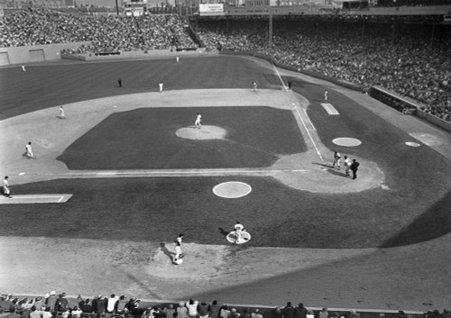 Boston: Baseball Game, 1961. /Nboston Red Sox Second Baseman Elijah 'Pumpsie'  Green Tags Out Brooks Robinson