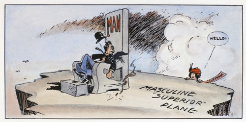 Women'S Rights, 1920. /N'Nearly Up.' American Cartoon Published In 1920 When West Virginia Became The 34Th Of The 36 States Needed To Ratify The Nineteenth Amendment To The U.S. Constitution, Granting Women'S Suffrage. Poster Print by Granger Collect