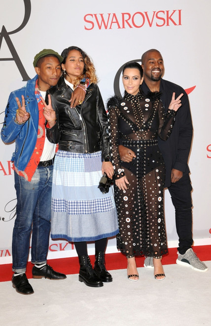 Pharrell Williams, Helen Lasichanh, Kim Kardashian West, Kanye West At Arrivals For 2015 Cfda Fashion Awards - Part 2, Alice Tully Hall At Lincoln Center, New York, Ny June 1, 2015. Photo By Kristin CallahanEverett Collection - Item # VAREVC1501E15KH