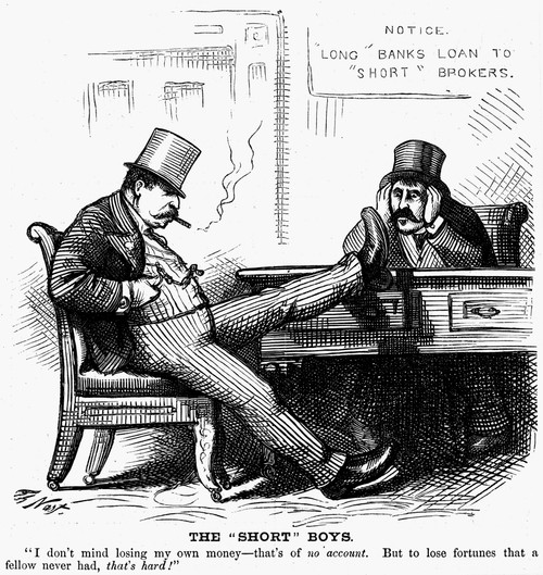 Black Friday Cartoon, 1873. /N'The Short Boys: I Don'T Mind Losing My Own Money--That'S Of No Account. But To Lose Fortunes That A Fellow Never Had, That'S Hard!' A Thomas Nast Cartoon Commenting On Black Friday, 18 September 1873. Poster Print by Gr