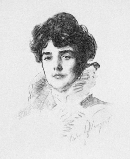 Jennie Jerome Churchill /N(1854-1921). Lady Randolph Spencer Churchill. N_E Jennie Jerome. English (American-Born) Society Figure And Mother Of Sir Winston Churchill. Lithograph After A Drawing By John Singer Sargent. Poster Print by Granger Collecti