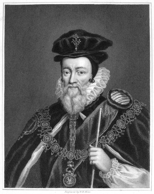 William Cecil Burghley /N(1520-1598). William Cecil, 1St Baron Burghley. English Statesman. Steel Engraving, English, 1849, After The Painting Attributed To Marcus Gheeraerts The Younger, C1585. Poster Print by Granger Collection - Item # VARGRC00708
