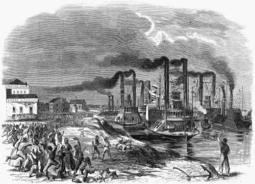 Capture Of Vicksburg, 1863. /Nthe Capture Of Vicksburg, Mississippi, By Union Forces During The Civil War. Admiral David Dixon Porter'S Fleet Arrives At The Levee On 4 July 1863. Contemporary American Wood Engraving. Poster Print by Granger Collectio Capture Of Vicksburg, 1863. /Nthe Capture Of Vicksburg, Mississippi, By Union Forces During The Civil War. Admiral David Dixon Porter'S Fleet Arrives At The Levee On 4 July 1863. Contemporary American Wood Engraving. Poster Print by Granger Collectio