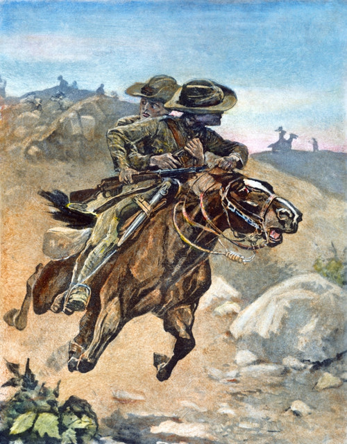 Sir Winston Churchill /N(1874-1965). War Correspondent Winston Churchill Rescued By Trooper Roberts In South Africa During The Boer War, 1899. Illustration From A Contemporary English Newspaper. Poster Print by Granger Collection - Item # VARGRC00525