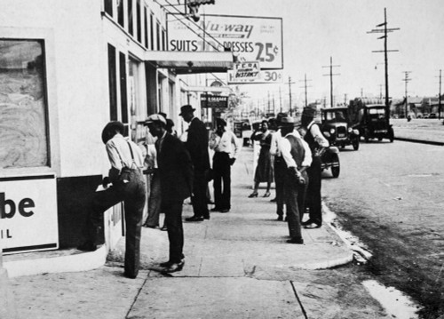 New Orleans: Unemployed, 1935. /Njob Applicants Waiting Outside The Offices Of The Federal Employment Recovery Administration In New Orleans, Louisiana. Photographed By Ben Shahn, October 1935. Poster Print by Granger Collection - Item # VARGRC011788