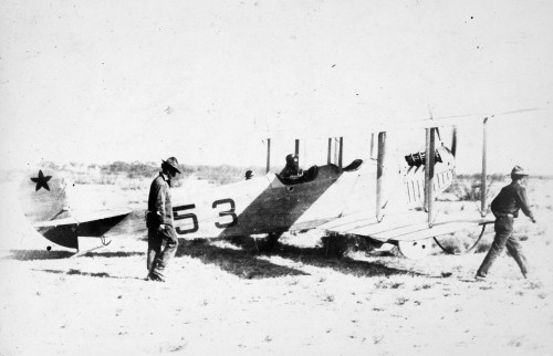 Expedition To Mexico, 1916. /Nlieutenant Carleton G. Chapman In Us Signal Corps No. 53 Preparing For Takeoff At Casas Grandes, Chihuahua, Mexico, During The American Punitive Expedition Into Mexico To Capture Pancho Villa, 1916. Poster Print by Grang