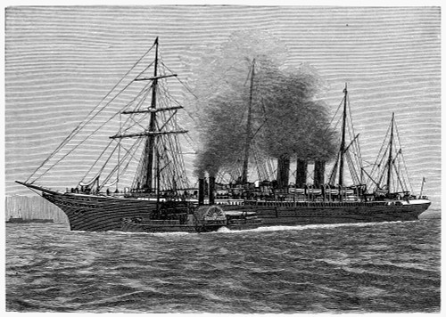 English Steamship, 1881. /Ninman Line'S 'City Of Rome,' Launched In 1881, It Could Carry More Than 1,400 Passengers On The Voyage From Liverpool And Queenstown, Ireland, To New York. Contemporary Wood Engraving. Poster Print by Granger Collection - I English Steamship, 1881. /Ninman Line'S 'City Of Rome,' Launched In 1881, It Could Carry More Than 1,400 Passengers On The Voyage From Liverpool And Queenstown, Ireland, To New York. Contemporary Wood Engraving. Poster Print by Granger Collection - I