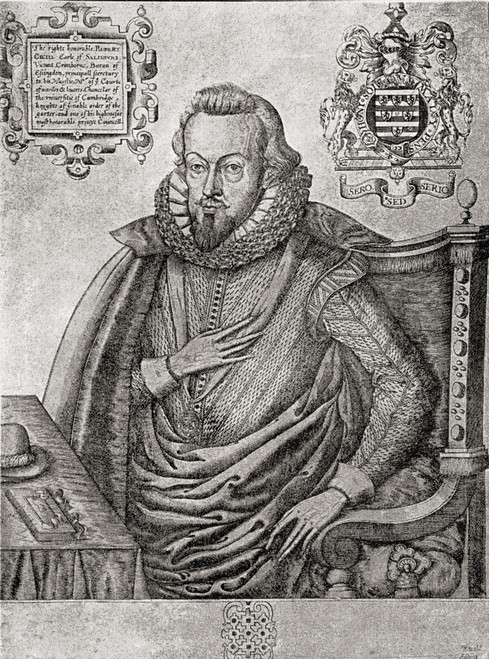 Robert Cecil, 1St Earl Of Salisbury 1563 To 1612. English Statesman, Spymaster And Minister To Elizabeth I Of England And James I Of England. From The Book Short History Of The English People By J.R. Green Published London 1893. PosterPrint - Item #