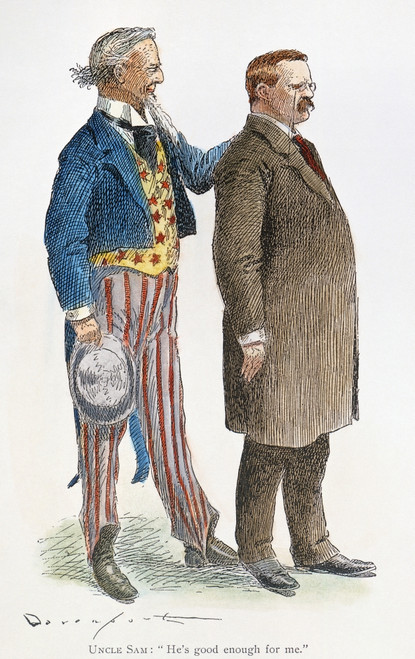 Presidential Campaign, 1904. /N'He'S Good Enough For Me.' American Cartoon By Homer Davenport, 1904, Supporting Theodore Roosevelt As The Republican Candidate In That Year'S Presidential Campaign. Poster Print by Granger Collection - Item # VARGRC000