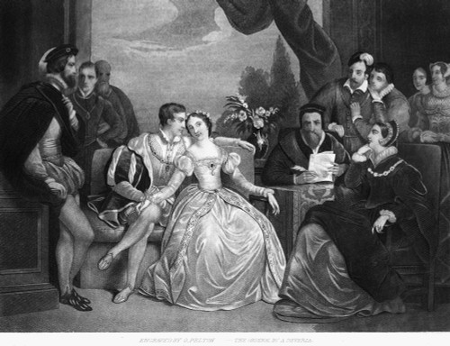 Lady Jane Grey (1537-1554). /Nqueen Of England, 9-18 July 1553. The Marriage Of Lady Jane Grey To Lord Guildford Dudley, 15 May 1553. Mezzotint, 19Th Century, After Achille Dev_Ria (1800-1857). Poster Print by Granger Collection - Item # VARGRC008553