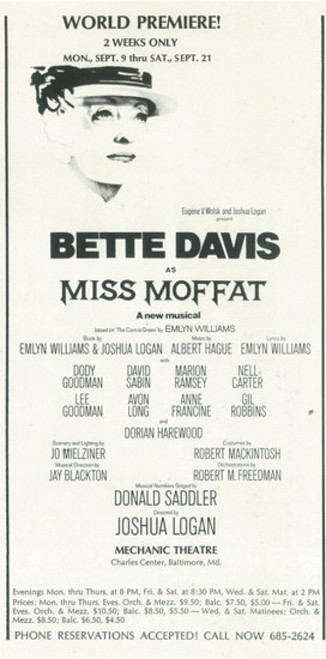 Miss Moffat (Broadway) Movie Poster (11 x 17) - Item # MOV409291