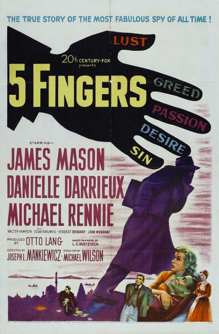 Five Fingers Movie Poster Print (27 x 40) - Item # MOVCJ8099