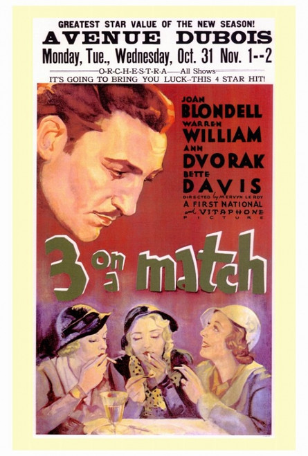 Three on a Match Movie Poster Print (27 x 40) - Item # MOVEF9185