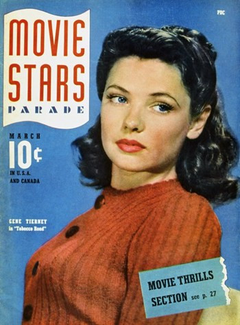 Gene Tierney Movie Poster (11 x 17) - Item # MOV251710