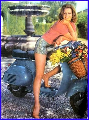 Angie Dickinson - Vespa with Flowers Photo Print (8 x 10) - Item # DAP1330