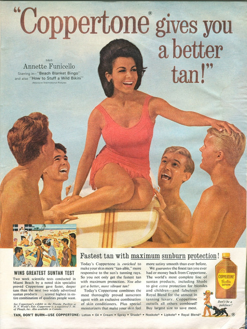 Annette Funicello - Coppertone Advertisement Photo Print (8 x 10) - Item # DAP11375