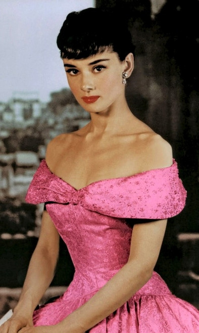 Audrey Hepburn - Pink Dress Colorized Photo Print (8 x 10) - Item # DAP11624