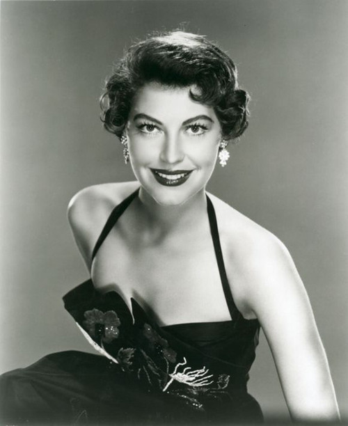 Ava Gardner - Black Dress with Flowers Photo Print (8 x 10) - Item # DAP11823