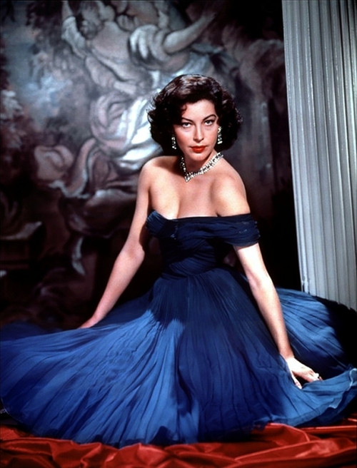 Ava Gardner - Off the Shoulders Blue Dress Photo Print (8 x 10) - Item # DAP11773