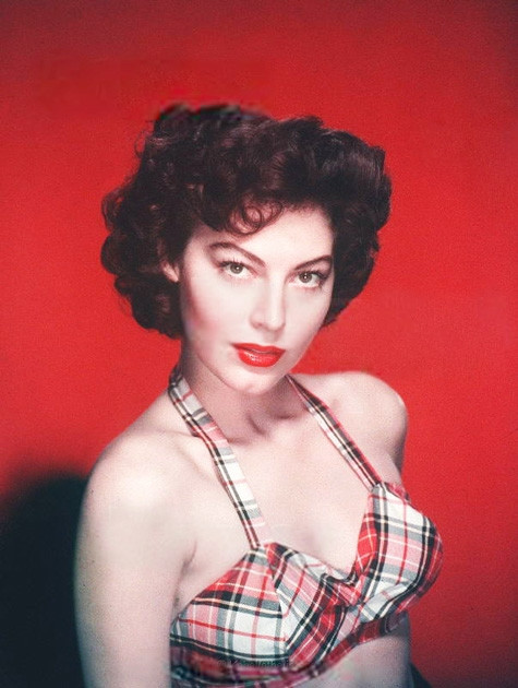 Ava Gardner - Red Background Bikini Photo Print (8 x 10) - Item # DAP11887