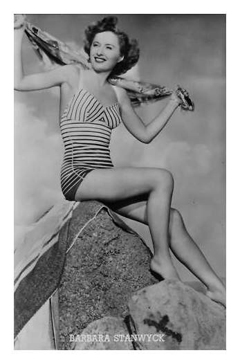 Barbara Stanwyck - Black and White Beach Photo Print (8 x 10) - Item # DAP12611